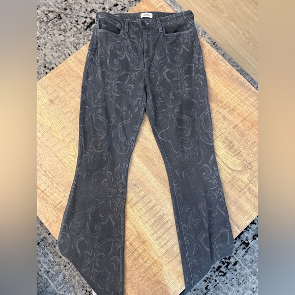 L'AGENCE Grey Patterned Flare Jeans-Size 29 - Picture 6 of 9